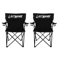 Victorystore Outdoor Camping Chair - Custom Last Name Folding Chair- Black Camping Chair With Carry Bag (2)