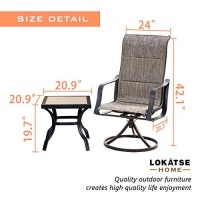 Lokatse Home Patio Rocking 2 Outdoor Swivel Chairs And 21