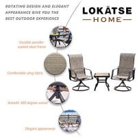 Lokatse Home Patio Rocking 2 Outdoor Swivel Chairs And 21