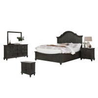 Panel 5 Piece Bedroom Set with extra Night Stand Queen