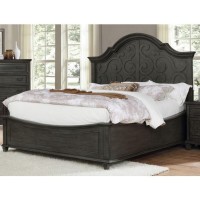 Panel Eastern King Bed in Rustic Grey