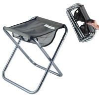 Aoutacc Portable Folding Stool Collapsible Outdoor Portable Chairs For Adults Small Lightweight Sturdy Camping Stool For Garden Fishing Kitchentravel Hiking And Beach (Gray, Xl-13