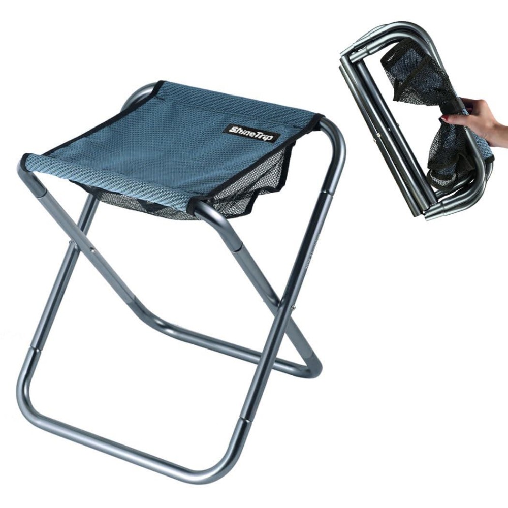 Aoutacc Portable Folding Stool Collapsible Outdoor Portable Chairs For Adults Small Lightweight Sturdy Camping Stool For Garden Fishing Kitchentravel Hiking And Beach (Blue, Xl-13