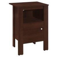 Monarch Specialties Accent Cherry Night Stand With Storage Side Table