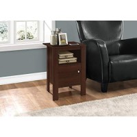 Monarch Specialties Accent Cherry Night Stand With Storage Side Table