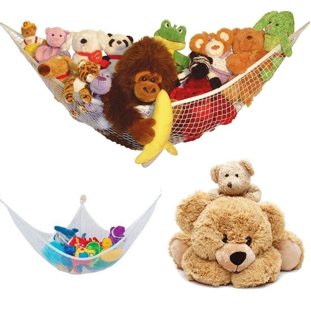 Paypie Toy Hammock, Storage Hammock Toy Organizer,Ultralight Large Storage Net For Teddy Bears, Balls, Toys, Linen Storage And Gear (14*1*1M)