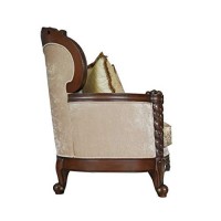 Homeroots Upholstery, Wood Legtrim 39 X 85 X 49 Fabric Dark Walnut Upholstery Wood Legtrim Sofa W6 Pillows