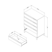 Kanagane 5-Drawer Chest , Pure White