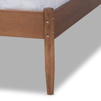 Baxton Studio Leanora Queen Size Ash Brown Finished Wood Platform Bed