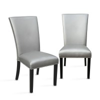 Camila Rectangle Dining Set 7pc - Silver Chairs