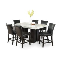 Camila Rectangle Counter Height Dining Set 7pc - Black Counter Chairs