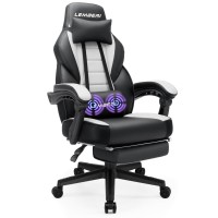 Lemberi Gaming Chairs With Footrest Ergonomic Video Game Chairs For Adults Big And Tall Gaming Chair 400Lb Weight Capacity Raci