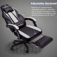 Lemberi Gaming Chairs With Footrest Ergonomic Video Game Chairs For Adults Big And Tall Gaming Chair 400Lb Weight Capacity Raci