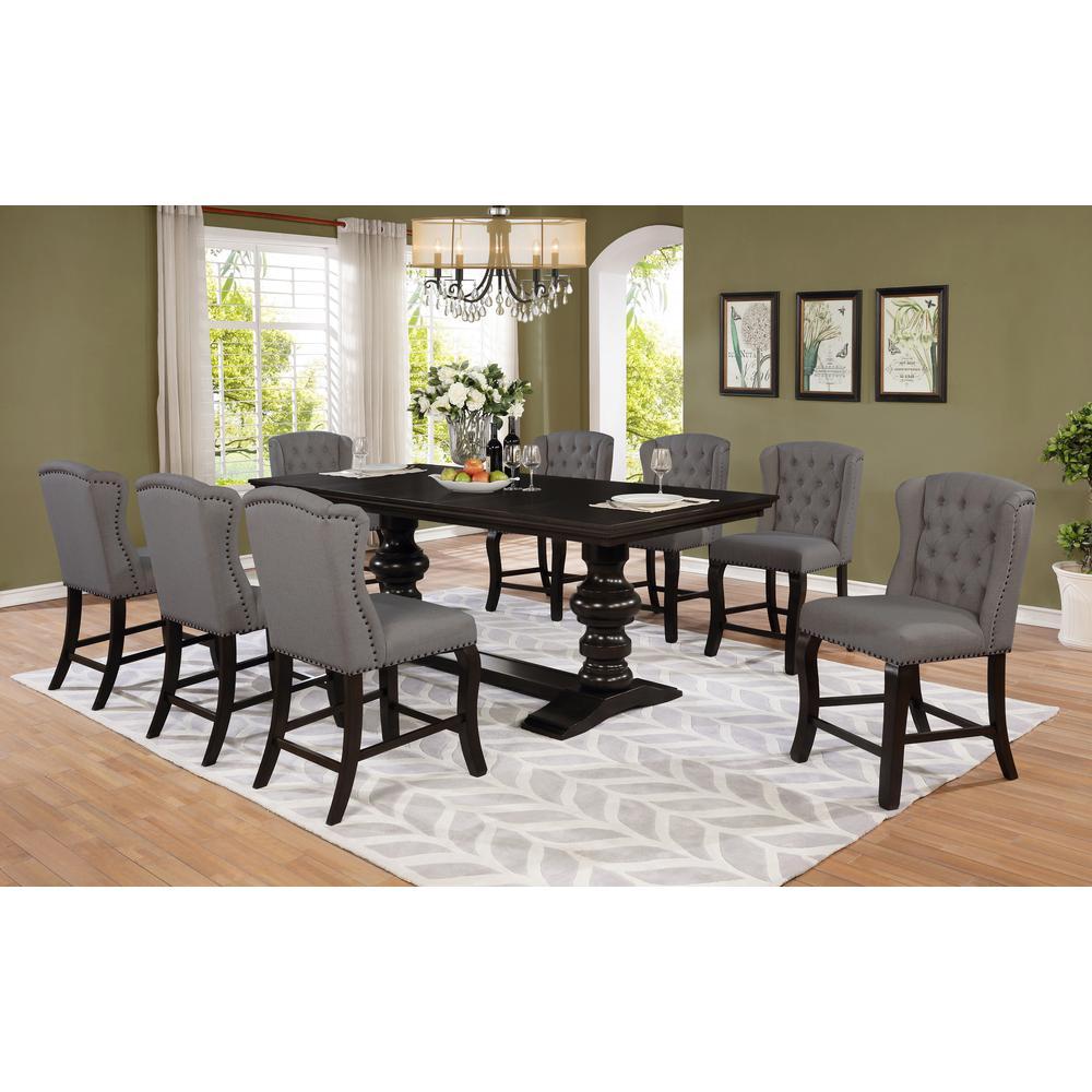 Classic 9pc Dining Set with Extendable Counter Height Dining Table