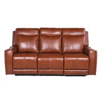Natalia Power Recliner Sofa - Caramel Leather