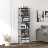 Rerii 5 Cube Storage Organizer - Diy Bookshelf Bookcase & Closet Organizer For Bedroom, Living Room, Office - Space-Saving & Easy Assembly