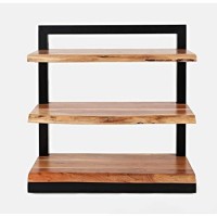 Jofran 3 Shelf Acacia Hardwood Live Bookcase, 32''Wx14''Dx32''H, Nature'S Edge Natural Finish