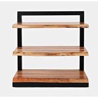 Jofran 3 Shelf Acacia Hardwood Live Bookcase, 32''Wx14''Dx32''H, Nature'S Edge Natural Finish