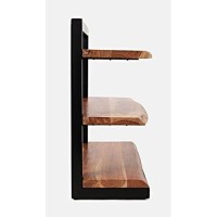 Jofran 3 Shelf Acacia Hardwood Live Bookcase, 32''Wx14''Dx32''H, Nature'S Edge Natural Finish