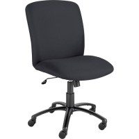 Safco Big Tall Executive HighBack Chair Black Foam Polyester Seat Polyester Back Black Steel Frame 5star Base Bla