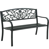 Fdw Garden Bench Metal Bench For Patio Outdoor Bench Park Bench Cushion For Yard Porch Clearance Work Entryway