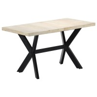 vidaXL Dining Table 551x276x295 Solid Bleached Mango Wood 247438