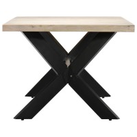 vidaXL Dining Table 551x276x295 Solid Bleached Mango Wood 247438