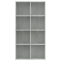 Vidaxl Book Cabinet, Sideboard Bookshelf, Wall Bookcase For Office Living Room, Decorative Standing Shelves, Modern, Concrete Gray Engineered Wood