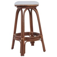 vidaXL 2X Bar Stools Rattan Dining Room Home Seat Stand Chair Multi Colors