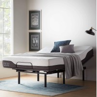 Lucid L150 Adjustable Base Bed Frame With Head And Foot Incline Wireless Remote Control Premium Quiet Motor Queen Size