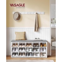 Vasagle Shoe Bench With Cushion Storage Bench With Padded Seat Entryway Bench With 15 Compartments For Bedroom 118 X 413 X