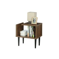 Os Home And Office Mid Century End Table, Danish Walnut