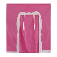 Max & Lily Underbed Curtain For Low Bunk Bed/Low Loft Bed, Play Curtain For Kids, Cotton Privacy Curtain For Bottom Bunk, 2 Panel Curtain Set Hot Pink/White