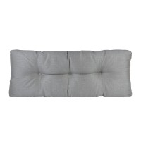 Klear Vu The Gripper Omega Non-Slip Tufted Bench Cushion For Indoor Furniture, Entryway Storage, Bay Window, Corner Nook Or Piano Seat, 35 Inches, 04 Gray