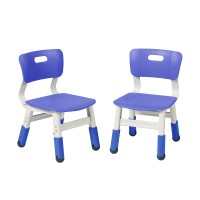 Ecr4Kids Classroom Adjustable Chair, Flexible Seating, Blue, 2-Pack