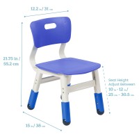 Ecr4Kids Classroom Adjustable Chair, Flexible Seating, Blue, 2-Pack