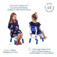 Ecr4Kids Classroom Adjustable Chair, Flexible Seating, Blue, 2-Pack