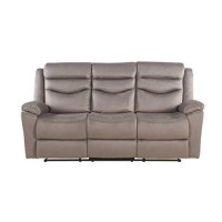 HomeRoots Upholstery, Metal Reclining Mechanism 37 X 78 X 42 Velvet Upholstery Metal Reclining Mechanism Sofa Motion