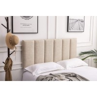 Yongchuang Upholstered Headboard King Foldable Headboard For King Size Bed Adjustable Height Oatmeal