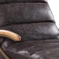 Benjara, Brown Star Base Metal Swivel Accent Chair With Faux Leather Seating