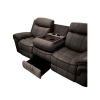 Benjara, Brown Velvet Upholstered Glider Sofa With Reclining Motion