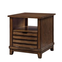 Benjara Open Top Contemporary Wooden Contemporary Style End Table, Brown