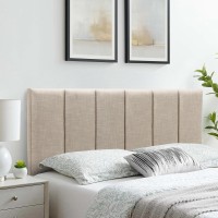 Haobo Home Upholstered Headboard Foldable King Size Headboards Eastern King/California King Linen Panel With Height Adjustments