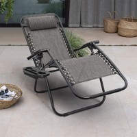 Homall Zero Gravity Chair Adjustable Folding Lawn Lounge Chairs Outdoor Lounge Gravity Chair Camp Reclining Lounge Chair With Pi