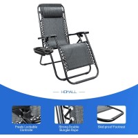 Homall Zero Gravity Chair Adjustable Folding Lawn Lounge Chairs Outdoor Lounge Gravity Chair Camp Reclining Lounge Chair With Pi