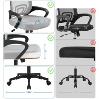 Yaheetech Ergonomic Office Chair Mid Back Computer Chair Mesh Desk Chair With Lumbar Support Armrest Executive Rolling Swivel Ad