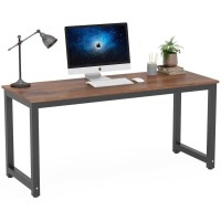 Tribesigns Computer Desk 63 Inch Large Office Desk Computer Table Study Writing Desk Workstation For Home Office Rustic Brown