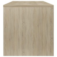 Vidaxl Engineered Wood Coffee Table, Sonoma Oak - Contemporary With Scandinavian Flair, Open Shelf Design For Storage, Easy Assembly