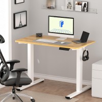 Flexispot En1 Whole Piece Standing Desk 48 X 30 Inch Electric Height Adjustable Desk Home Office Computer Workstation Sit Stand