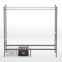 Weehom Twin Canopy Bed Frame With Headboard And Footboard 4 Posters Metal Bed Frame No Box Spring Needed Mattress Foundation